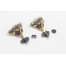Earrings jhumki silver 925 sterling dangle gold rhodium pearl stones B 906